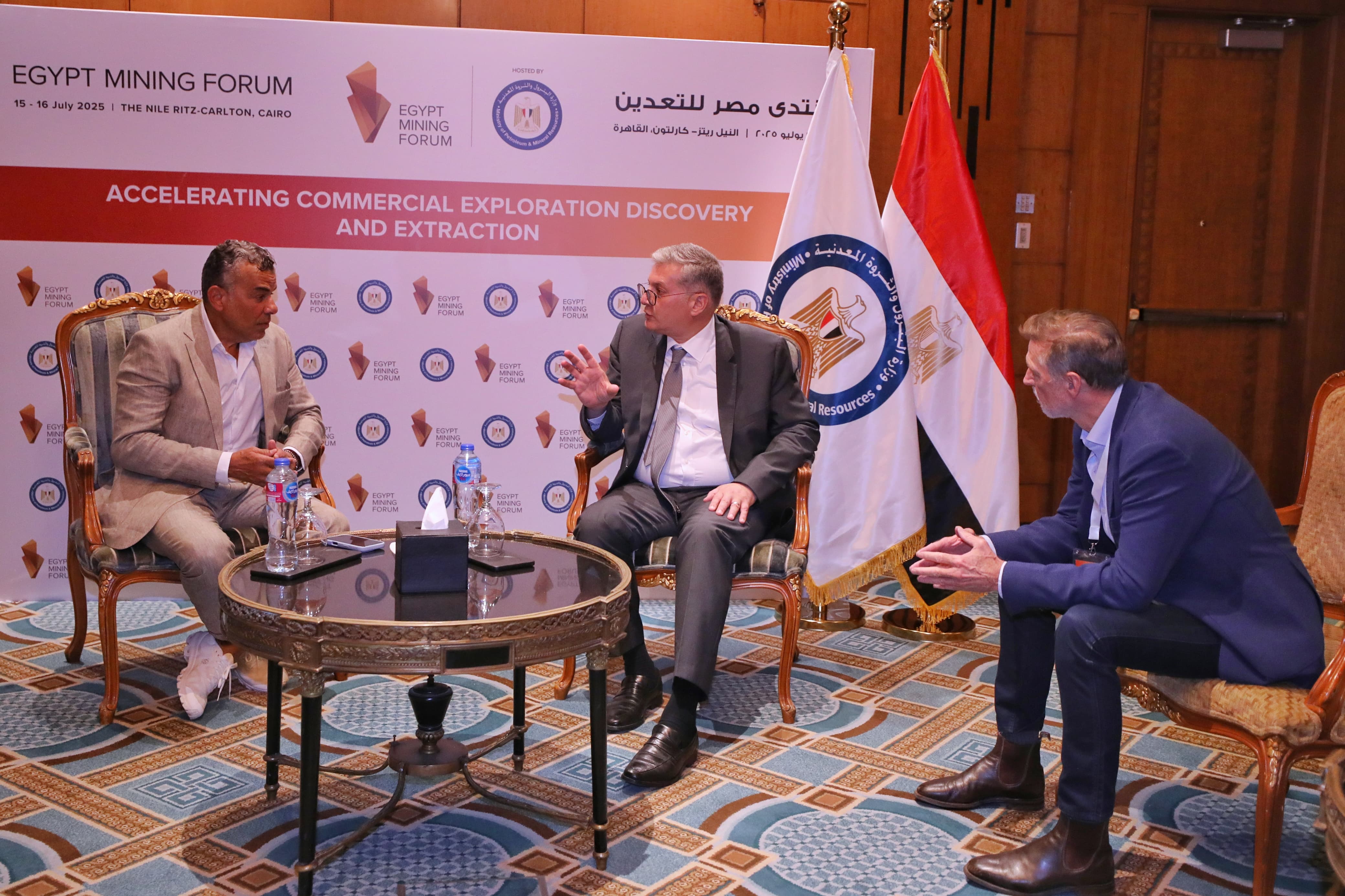 وزير البترول يعقد لقاءات مكثفة ضمن فاعليات منتدى مصر الدولي للتعدين