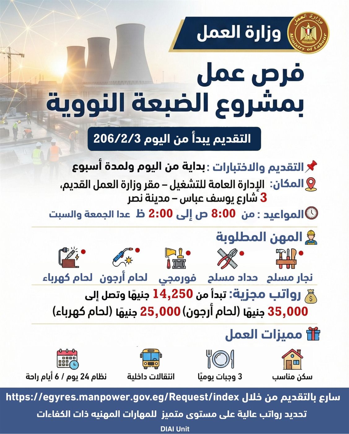 خطوات التقديم لوظائف مشروع الضبعة برواتب حتى 35 ألف جنيه