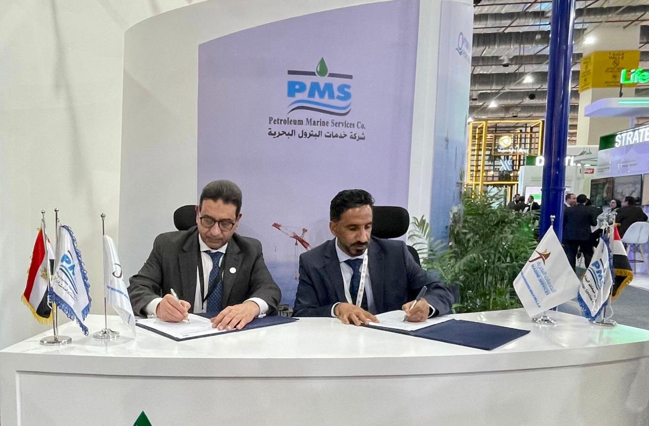 على هامش ايحيبس ... اتفاق تعاون بين  خدمات البترول البحرية  و Jalboot marine  services الإمارتية للعمل بالإمارات