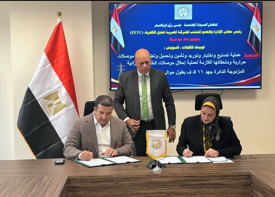 المصرية لنقل الكهرباء توقع عقدًا مع السويدي لدعم التصنيع المحلي 